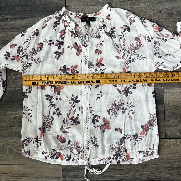 Fred David Floral Blouse Size Medium - Picture 6 of 11